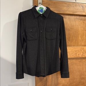 Faherty Black Button-Up Shirt